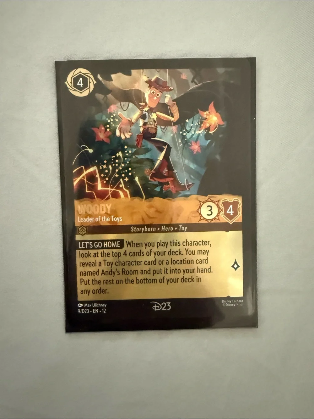 Disney Lorcana Woody – Leader of the Toys D23 promo card